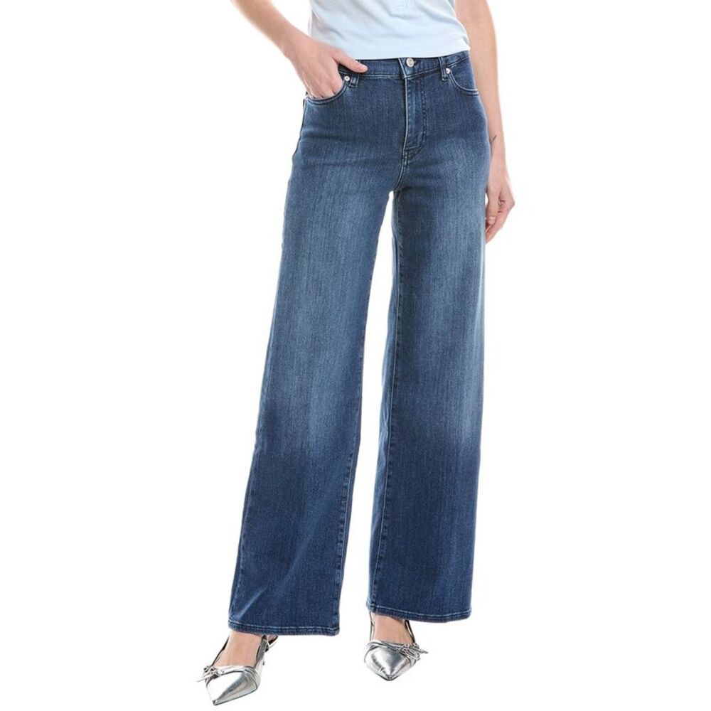Frame Denim Womens  Le Slim Thunderstorm Palazzo Jean, Blue